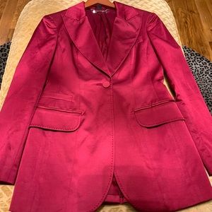 BEBE One Button Blazer- Vintage Red Size 6